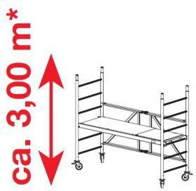 Krause Rusztowanie jezdne składane, aluminiowe ProTec XS 3m robocza