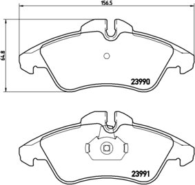 BREMBO Zestaw klocków hamulcowych, hamulce tarczowe P 50 080