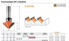 CMT FREZ BRUZDUJĄCY HM D=16 I=12,7 A=90 S=8 + GÓRNE ŁOŻYSKO CMT915.160.11B