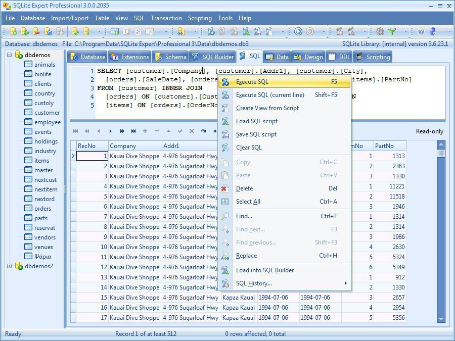 Coral Creek SQLite Expert Professional