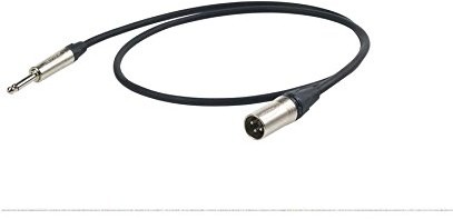 Proel ESO235LU3 esot Eric przewód audio (6,3 mm na wtyk XLR 3-biegunowe, Neutrik wtyk Jack Mono, 3 m, NP2 X-hpc250 NC3MXX) Czarny Proel ESO235LU3