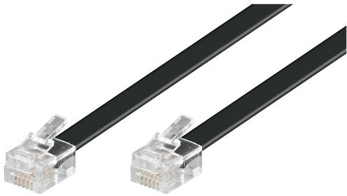 Wentronic Modular kabel (2 X RJ12 Western wtyczka, 6-biegunowy, zajęte) Czarny 10 m 4040849503238