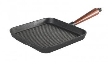 Skeppshult Patelnia grillowa kwadrat 25 cm, drewniana rączka