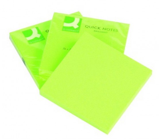 Q-CONNECT Bloczek samoprzylepny Brilliant 76x76mm zielony KF10515