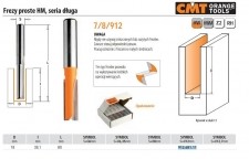 CMT FREZ PROSTY DŁUGI HM D=18 I=38,1 L=80 S=12 CMT912.681.11