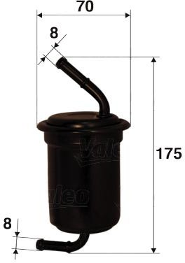 VALEO filtr paliwa przeplywowy 587037 587037