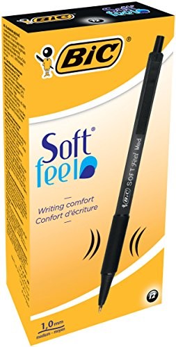 BIC druku długopis Soft Feel Clic Grip (0,4 MM, pudełko 12 sztuk) Czarny 8373971
