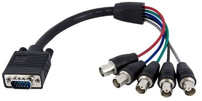 STARTECH.COM Startech.COM vgabncmf1 VGA HD 15 do 5 X BNC RGBHV kabel do monitora (30 cm) VGABNCMF1