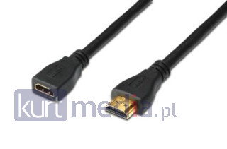 Digitus Kabel przedłużający HDMI dużej szybkości, typ A/M - A/F 3,0m