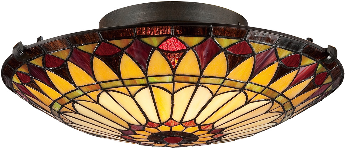 Elstead Lighting Plafon witrażowy QZ/WEST END/F Lighting