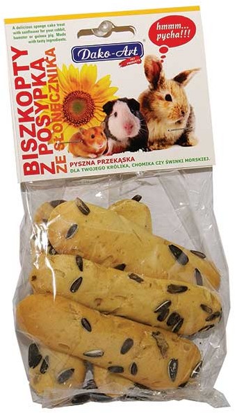 Dako-Art Biszkopty ze słonecznikiem dla gryzoni 50g