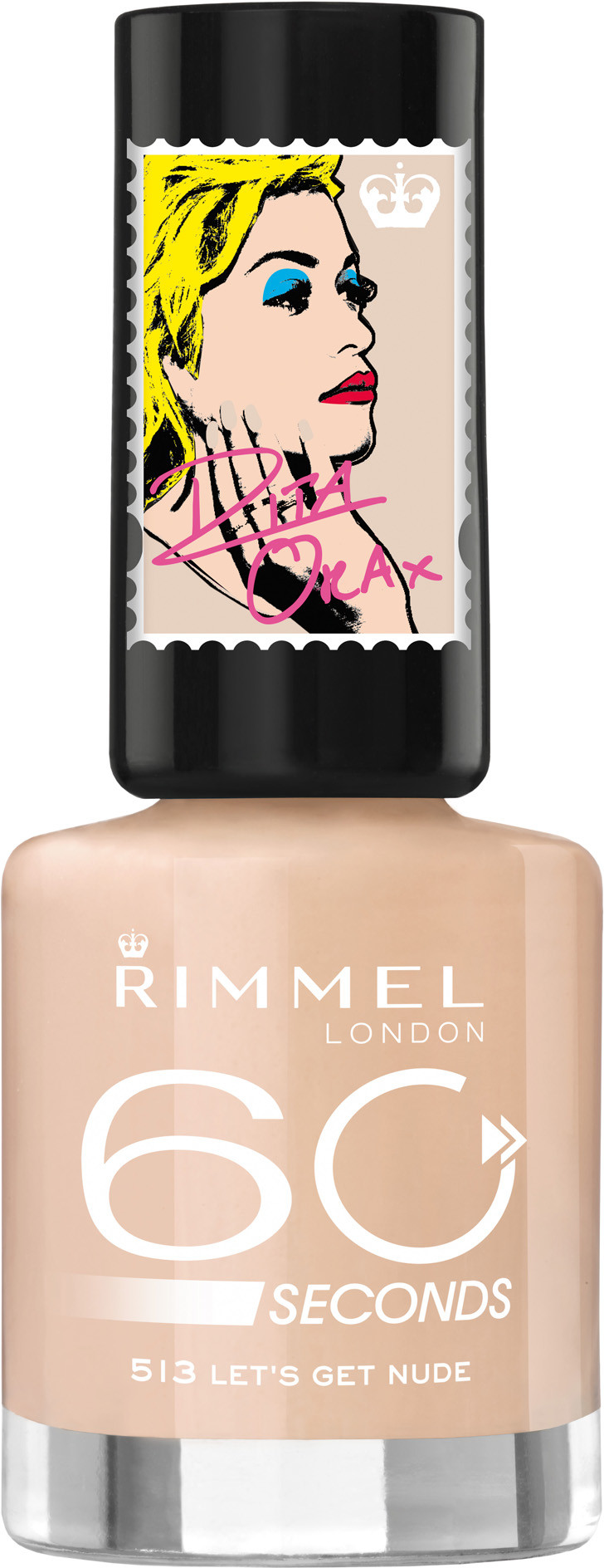 Rimmel 60 Seconds Super Shine lakier do paznokci 513 Lets Get Nude 8ml