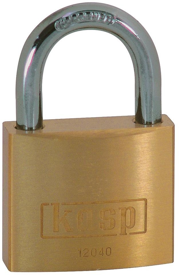 Kasp Kłódka K12025 z zamkiem kluczykowym 25 mm Złoto-żółty
