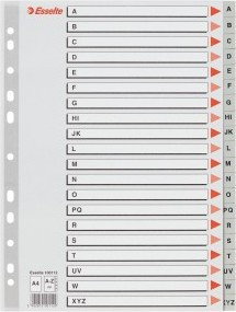 Esselte Przekładka PP A-Z numeryczne szare ES366