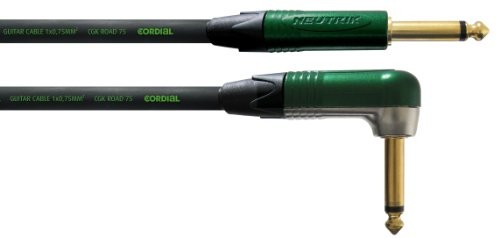 Cordial instrument kąt/przewód gitarowy (Jack 6,3 MM Mono złota/Jack 6,3 MM Mono złota próby ) CRI6PR