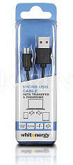Whitenergy Kabel do przesyłu danych, wtyczka USB 2 0 na micro USB czarny (09967)