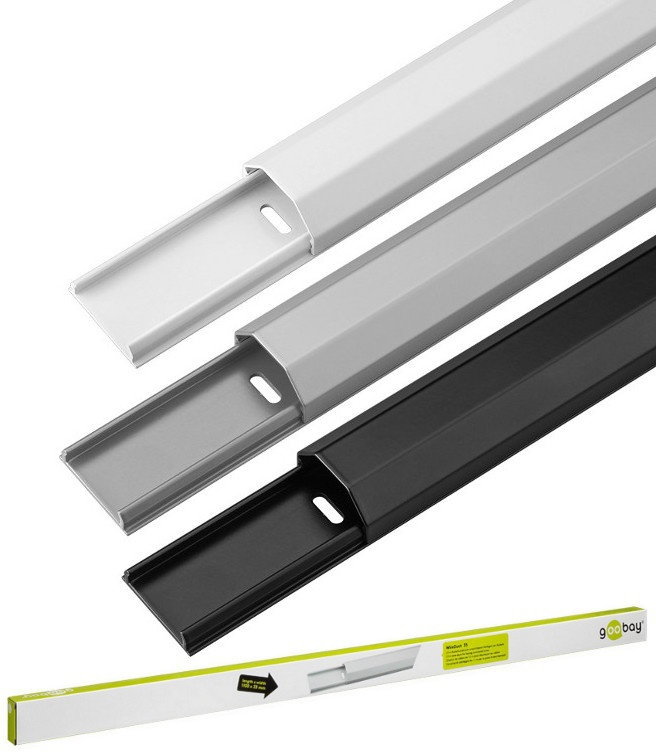 Goobay Listwa aluminiowa - osłona kabli 1,1 m x 50mm 3-kolory 90724