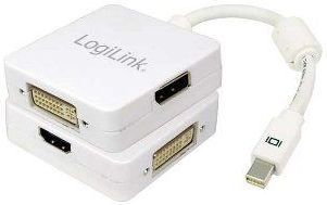 Logilink Adapter Mini DisplayPort do HDMI/DVI/DisplayPort 3w1 [CV0045