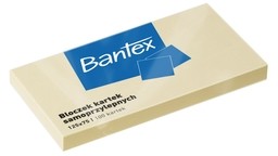 Bantex BLOCZKI SAMOPRZYLEPNE 125X75MM 100 KARTEK ŻÓŁTE zakupy dla domu i biura 400086388