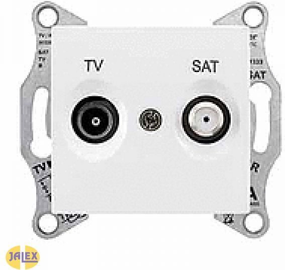 Schneider SEDNA Gniazdo TV/SAT przelotowe (8 dB) SDN3401221 białe