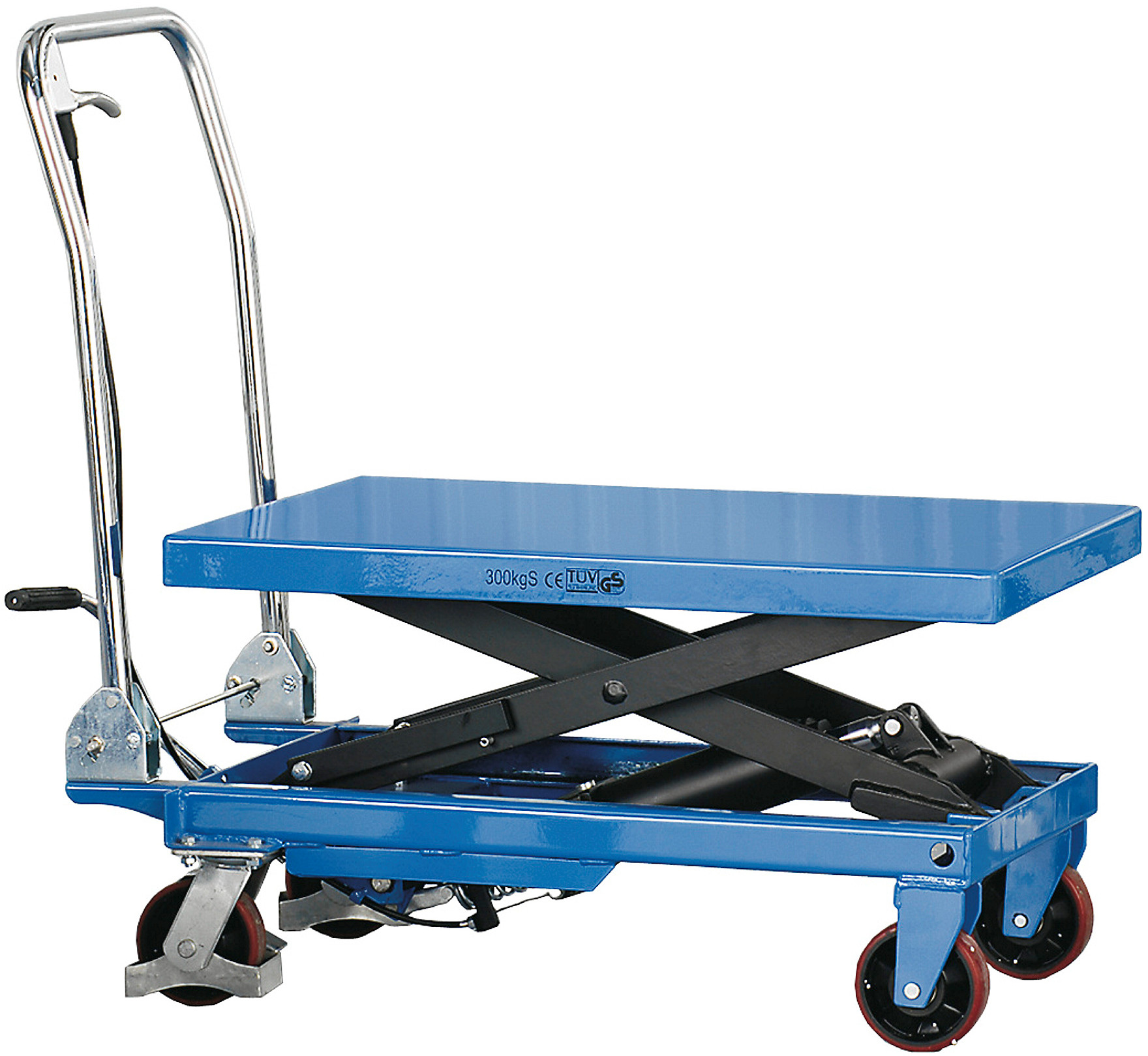 AJ Hydrauliczny wózek podnoszący. Nośność: Obciążenie:300 kg Wymiary platfor 31023