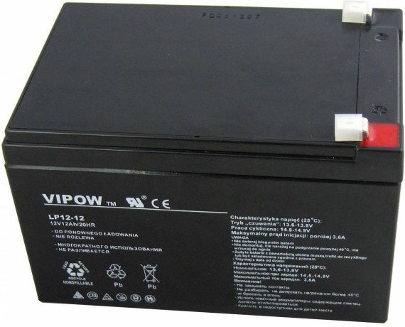 Vipow Akumulator żelowy 12V 12Ah