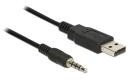 Delock Kabel USB A - 3,5 mm 4Pin 1.80m 5 V TTL 83778
