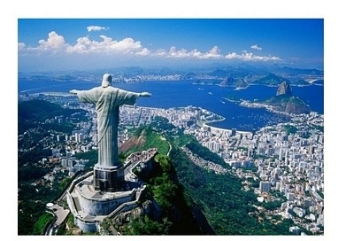 Nice wall Corcovado und Christusstatue, Rio de Janeiro, Brasilien - reprodukcja RS0583