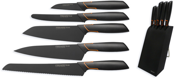 Fiskars EDGE Zestaw noży w bloku (5 elementów)