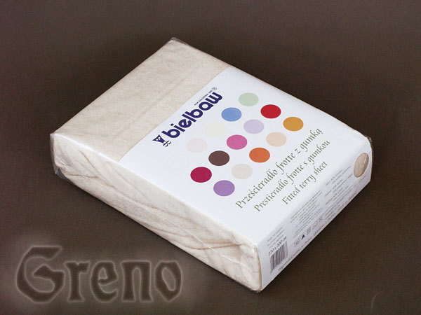 Bielbaw Prześcieradło Frotte z gumką Greno 180x200 cappuccino