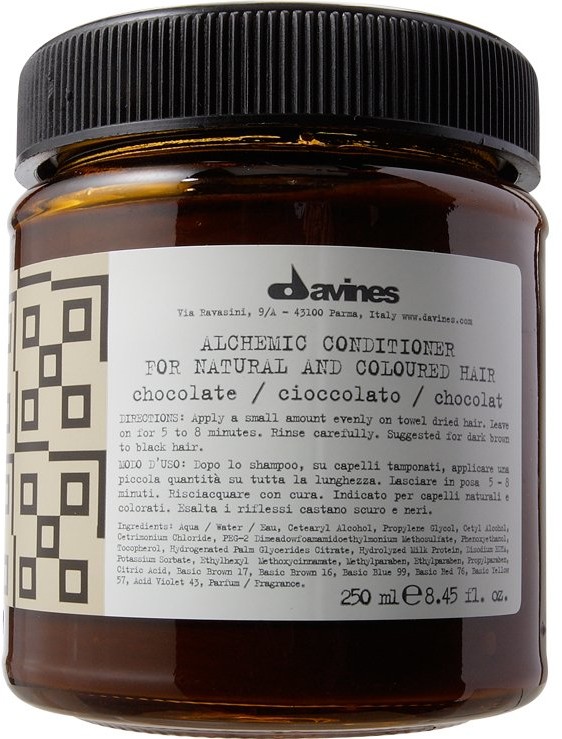 Davines Alchemic Chocolate odżywka koloryzująca do włosów ciemnobrązowych i czarnych 250ml