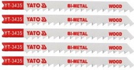 Yato brzeszczot do wyrzynarek bimetal, typ u, 6 tpi, do drewna, 5 szt YT-3435