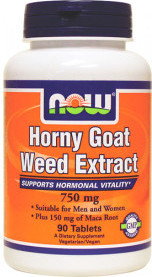 Now Foods Horny Goat Weed - 90 tabl.