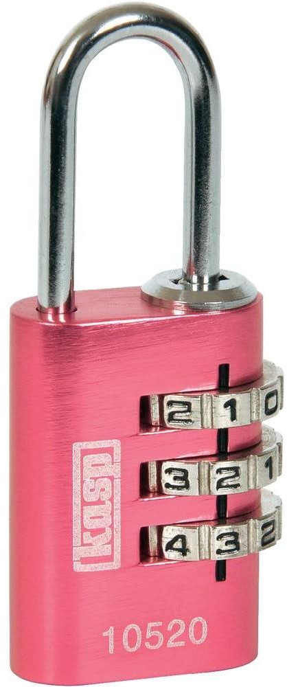 Kasp Kłódka K10520PIND z kłódką z szyfrem 20 mm Różowy