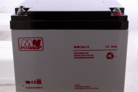 Mean Well Akumulator żelowy 12V 26Ah MWL 2612 MWL 26-12