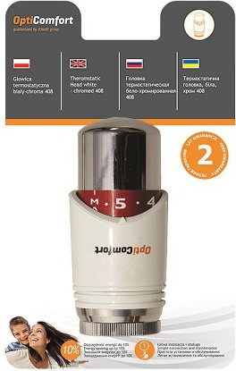 Idmar Głowica termostatyczna biały-chrom 408 kod OPTAGTBC.408