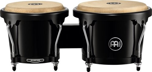 Meinl Percussion Zestaw meinl Percussion hfb100bk Fiberglass bongo, Headliner Series, średnica 17,15 cm (6,75 cala) Macho i hembra 20,32 cm (8 cali), czarny HFB100BK
