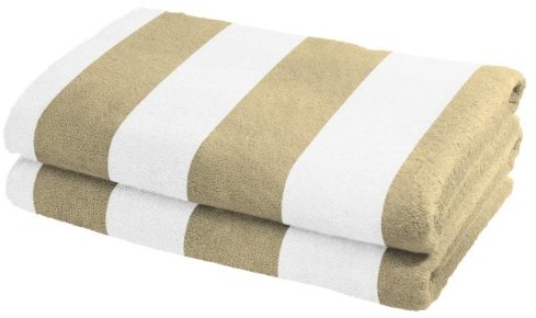 fleuresse ręcznik frotte w pasy, materiał zapobiegający powstawaniu zagnieceń, 50 x 100 cm, beżowy (sahara-beige), 2 sztuki (Frottier  2926 Fb. 37)