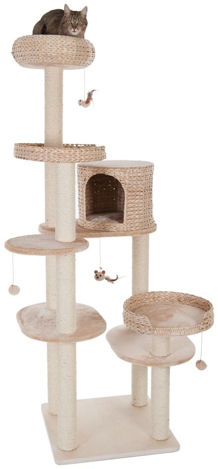 Bitiba Drapak Natural Home Iv, Beżowy - Dł. X Szer. X Wys.: 60 X 57 X 192 Cm