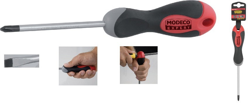 Modeco wkrętaki płaskie Supreme, magnesowane, 54 HRC MN-10-151