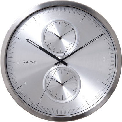 Karlsson ścienny Multiple Time aluminium by KA5508SI