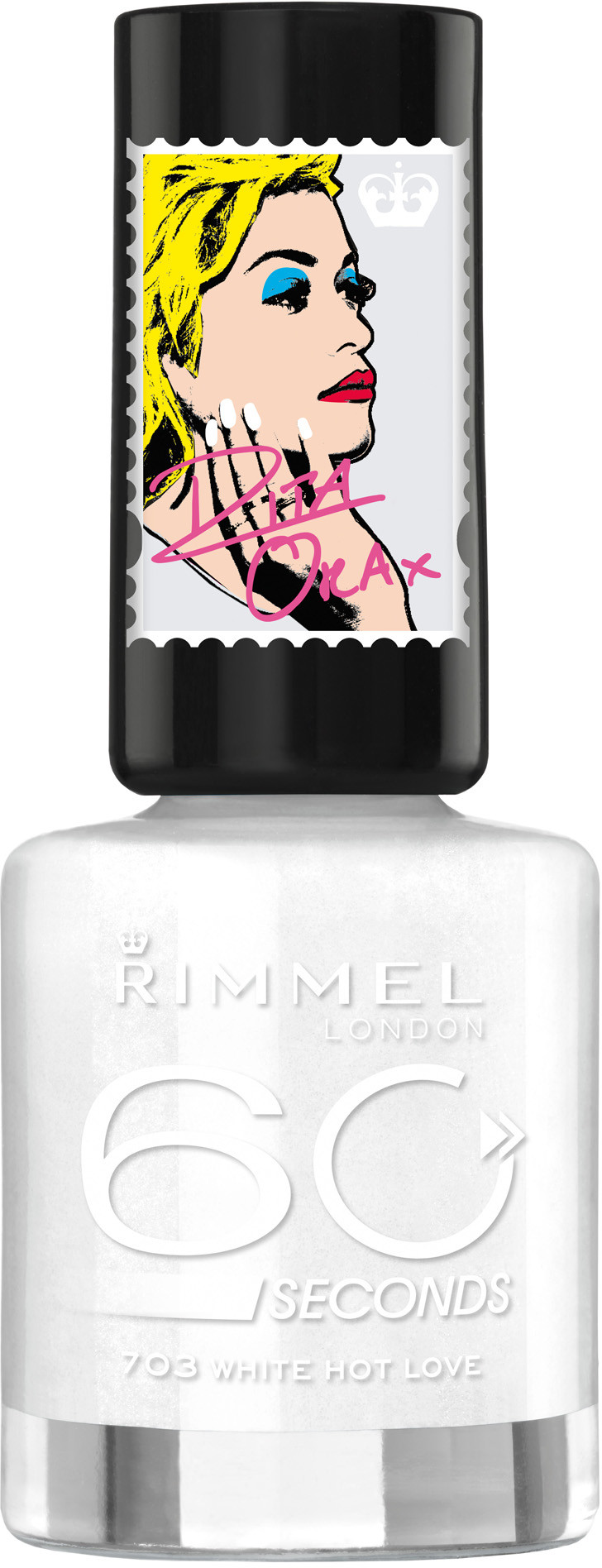 Rimmel 60 Seconds Super Shine lakier do paznokci 703 White Hot Love 8ml