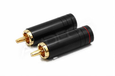 W&M audio black RCA wtyk RCA / chinch 2 szt.