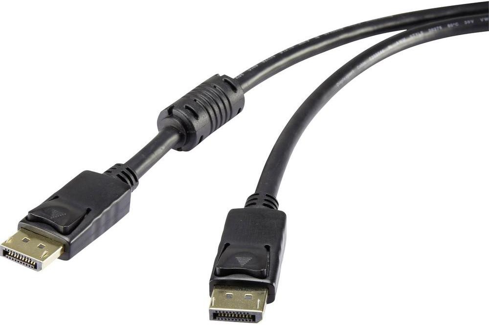 Renkforce Kabel DisplayPort 1404067 [1x złącze męskie DisplayPort 1x złącze męskie DisplayPort] 1.80 m czarny