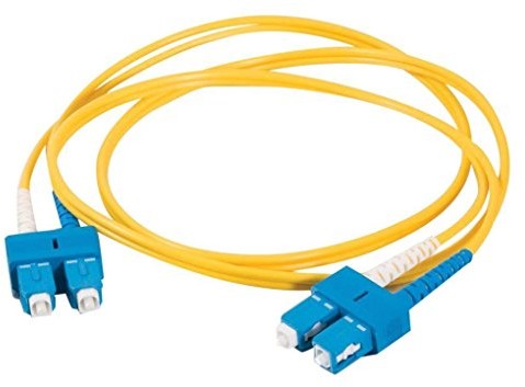 C2G SC-SC 1 m 9/125 OS1 Duplex Single Mode włókien PCW kabli światłowodowych, żółty 20 m 85575