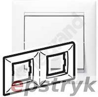 Legrand VALENA Ramka podwójna pozioma BIAŁA 774452
