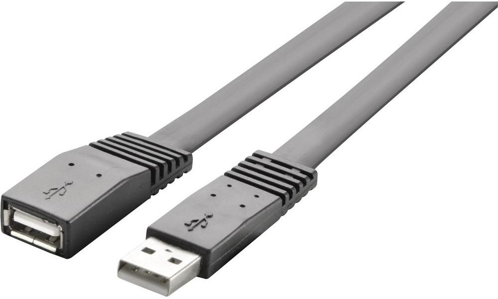Renkforce Przedłużacz USB 2.0 Renkforce 1362468 [1x złącze męskie USB 2.0 A 1x złącze żeńskie USB 2.0 A] 1 m czarny