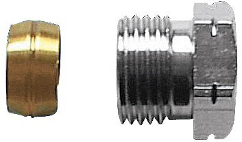 Herz Złącze zaciskowe do rur miedzianych. uszczelnienie metaliczne 1/2 x 15 1629