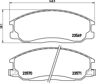 BREMBO Zestaw klocków hamulcowych, hamulce tarczowe P 30 013