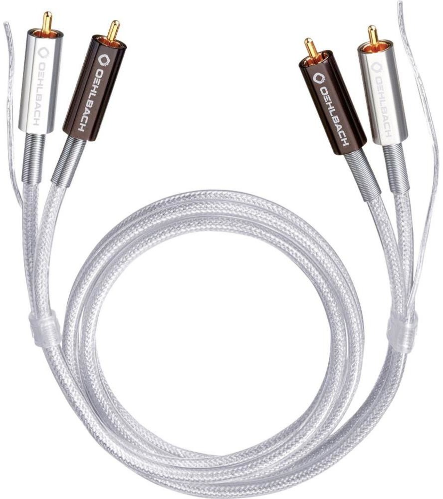 Oehlbach Kabel audio Cinch 2600 [2x Złącze męskie cinch 2x Złącze męskie cinch] 0.50 m przezroczysty